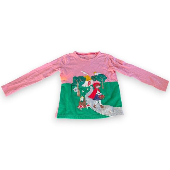 Mini Boden Little Red Riding Hood Girls Top 6-7 Lift the Flap HTF - Picture 1 of 3